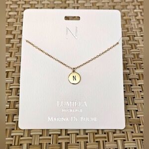 N * Initial Name Chain Lumiela Necklace